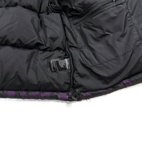 The North Face 1996 Retro Nuptse Printed 700 Down Jacket Purple Leopard Womens M - Picture 5 of 13